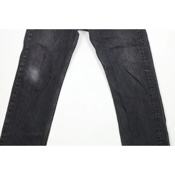 Vtg Y2K Levis 501xx Mens 34x32 Faded Button Fly Original Fit Denim Jeans Black